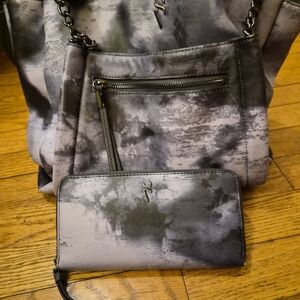 Simply Vera Vera Wang Abstract Tote Bag with Matching Wallet